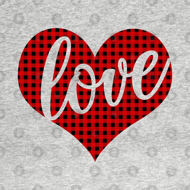 Red and Black Plaid Love by Sham